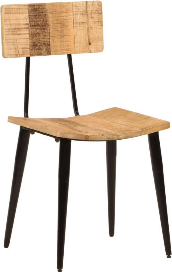 The Living Store Eetkamerstoelen Massief Mangohout Set van 2 44 x 40 x 80 cm Stabiel frame Breed toepasbaar Eetkamerstoelen Mangohouten Stoelen Vintage Stoelen Design Stoelen Set Van 2 Stoelen - Foto 2
