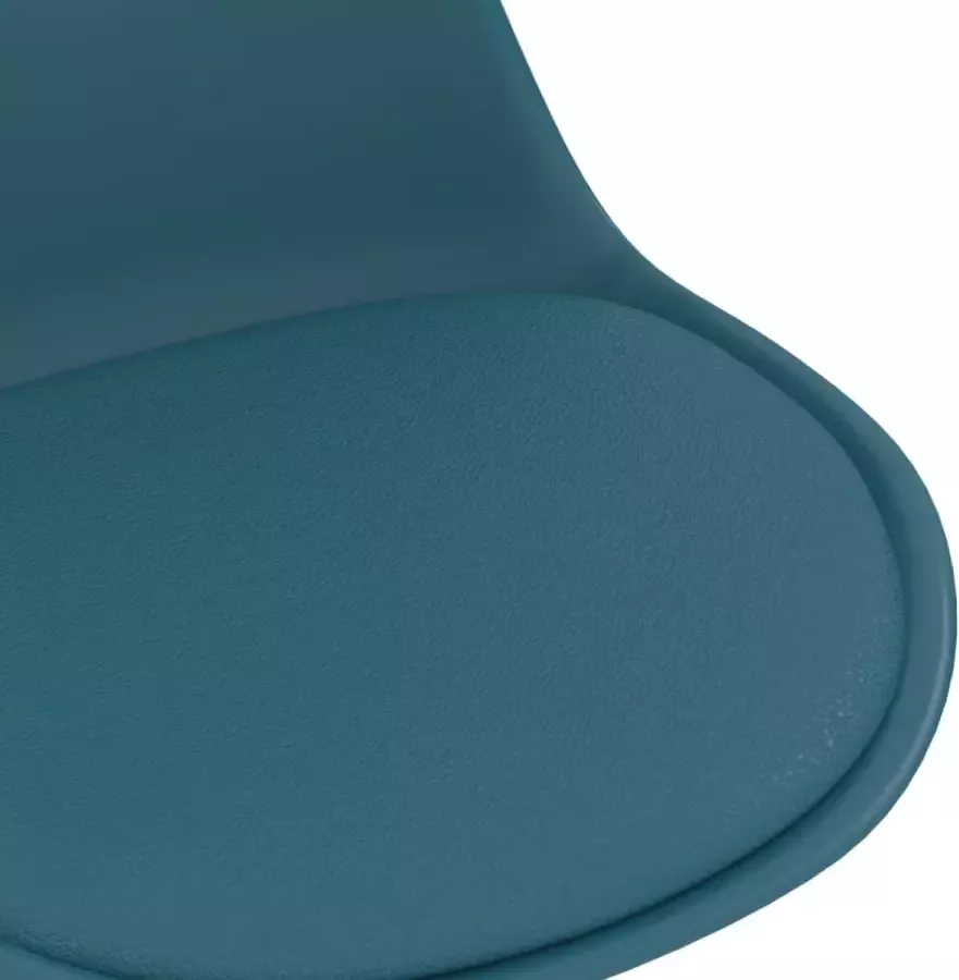 VIDAXL Eetkamerstoelen 2 st draaibaar kunstleer turquoise - Foto 2