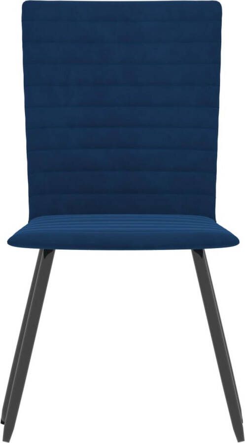 VidaXL -Eetkamerstoelen-2-st-fluweel-blauw