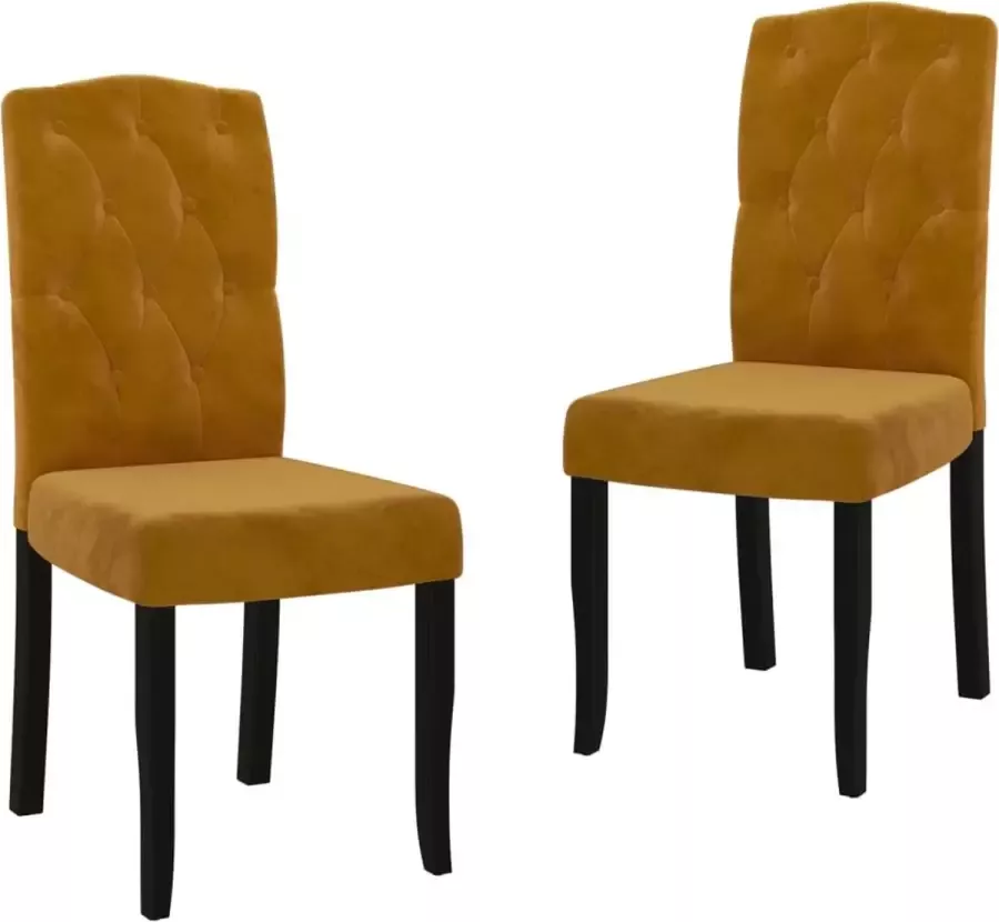 VidaXL Eetkamerstoelen 2 st fluweel bruin - Foto 2