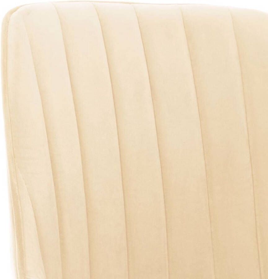 VidaXL -Eetkamerstoelen-2-st-fluweel-crèmekleurig