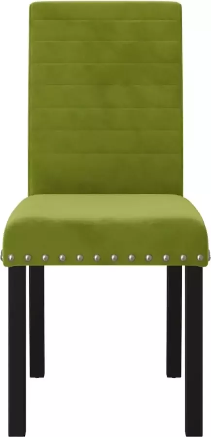 VIDAXL Eetkamerstoelen 2 st fluweel lichtgroen - Foto 3