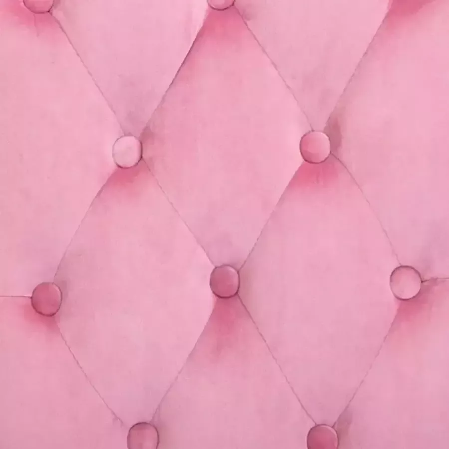 VIDAXL Eetkamerstoelen 2 st fluweel roze - Foto 1