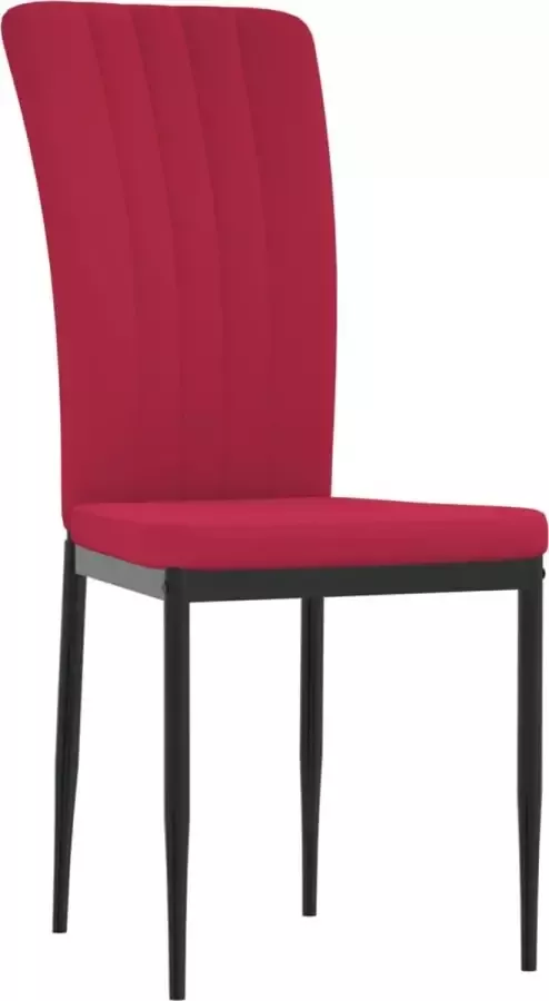 VidaXL -Eetkamerstoelen-2-st-fluweel-wijnrood - Foto 6