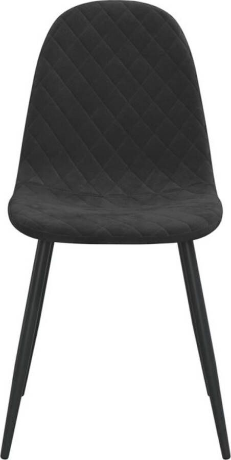 VidaXL -Eetkamerstoelen-2-st-fluweel-zwart - Foto 5