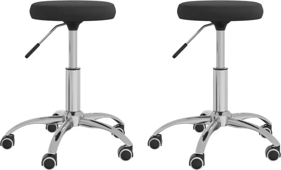 VidaXL Eetkamerstoelen 2 st fluweel zwart - Foto 3