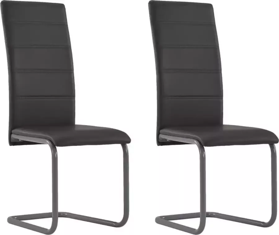VIDAXL Eetkamerstoelen 2 st kunstleer bruin - Foto 1