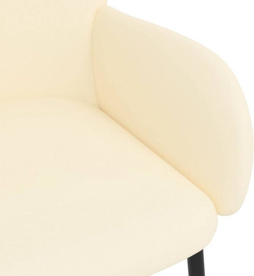 VidaXL Eetkamerstoelen 2 st kunstleer crÃ¨mekleurig - Foto 2