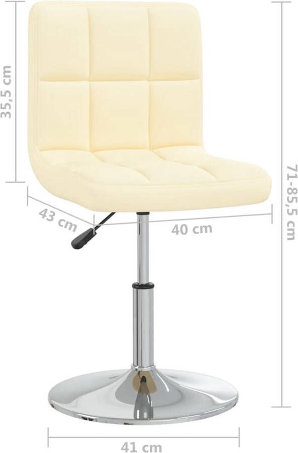 VidaXL Eetkamerstoelen 2 st kunstleer crèmekleurig - Foto 3