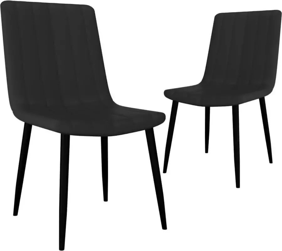 VidaXL Eetkamerstoelen 2 St Kunstleer Grijs - Foto 1