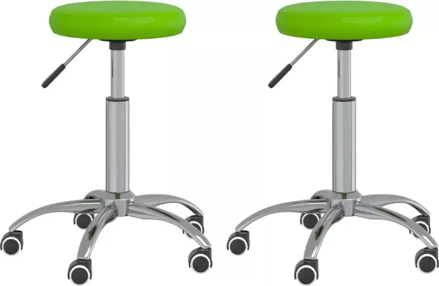 VidaXL Eetkamerstoelen 2 St Kunstleer Groen - Foto 3