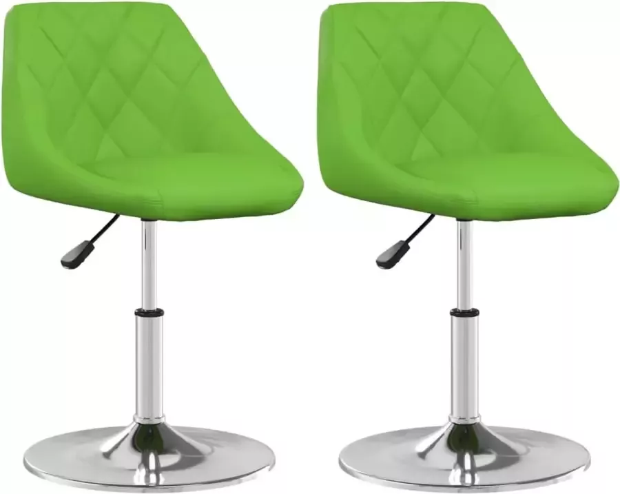 VidaXL Eetkamerstoelen 2 St Kunstleer Groen - Foto 2