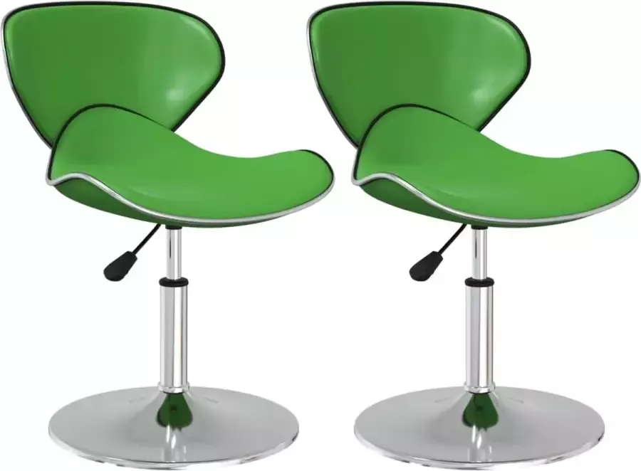 VidaXL Eetkamerstoelen 2 St Kunstleer Groen