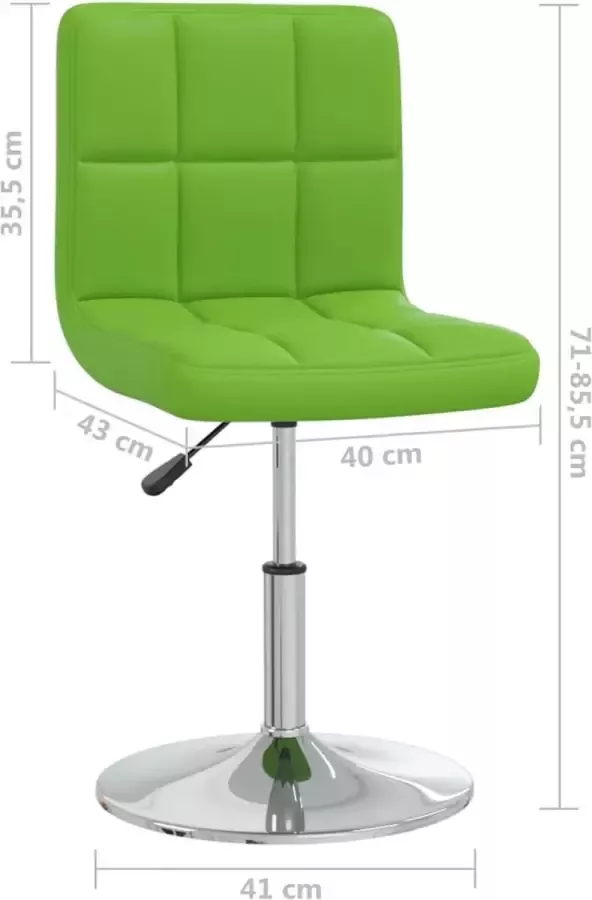 VidaXL Eetkamerstoelen 2 st kunstleer groen - Foto 2