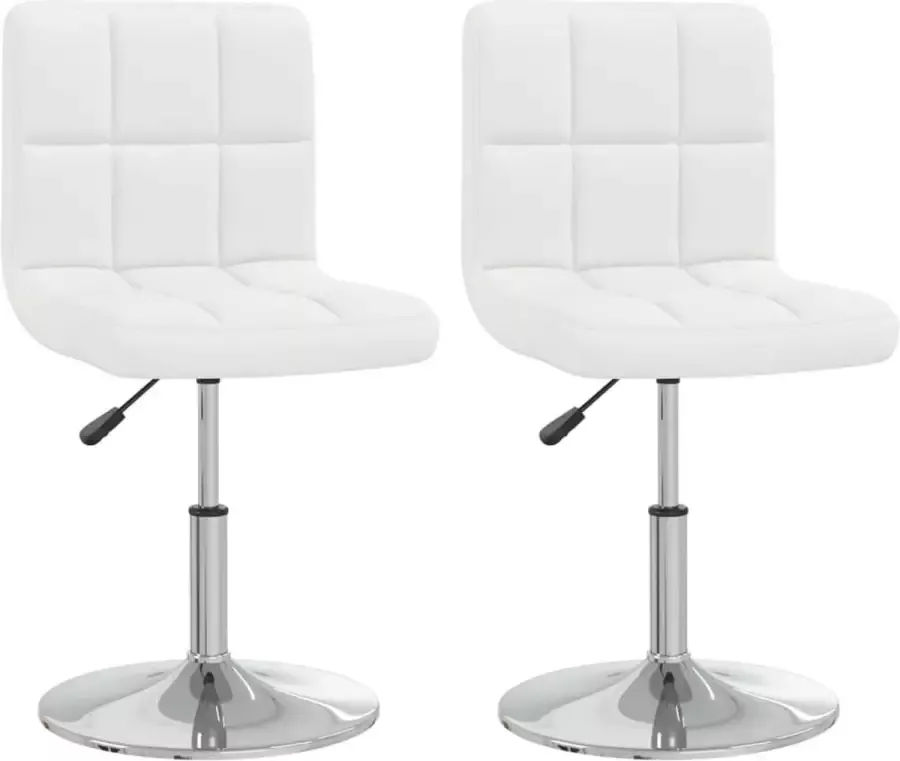 VidaXL -Eetkamerstoelen-2-st-kunstleer-wit - Foto 10
