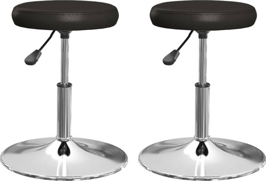 VidaXL -Eetkamerstoelen-2-st-kunstleer-zwart - Foto 4