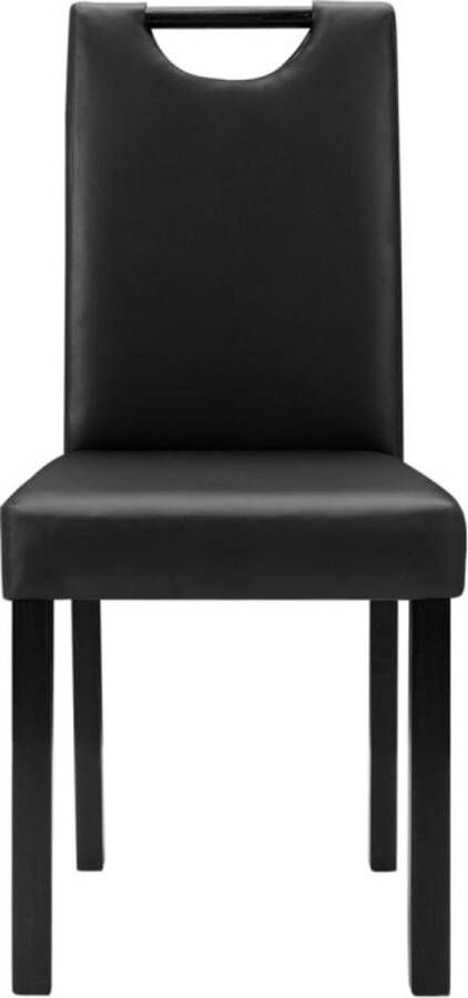VidaXL Eetkamerstoelen 2 st kunstleer zwart - Foto 3