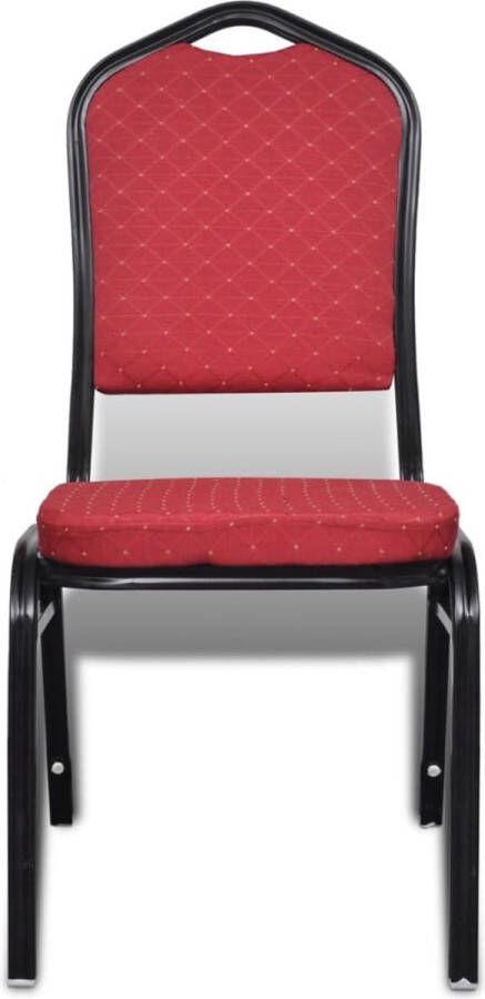VidaXL -Eetkamerstoelen-30-st-stof-rood - Foto 3