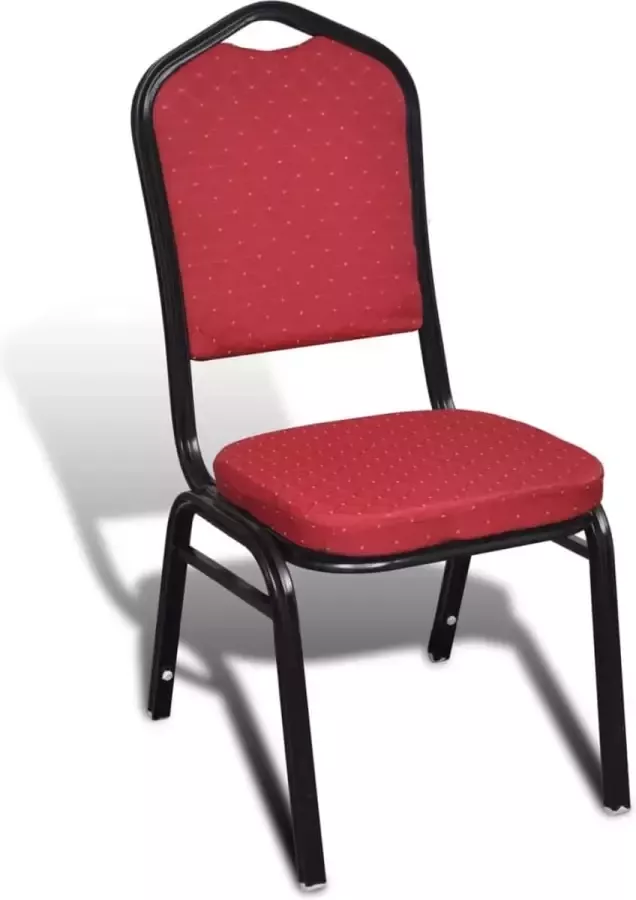 VidaXL -Eetkamerstoelen-30-st-stof-rood - Foto 2