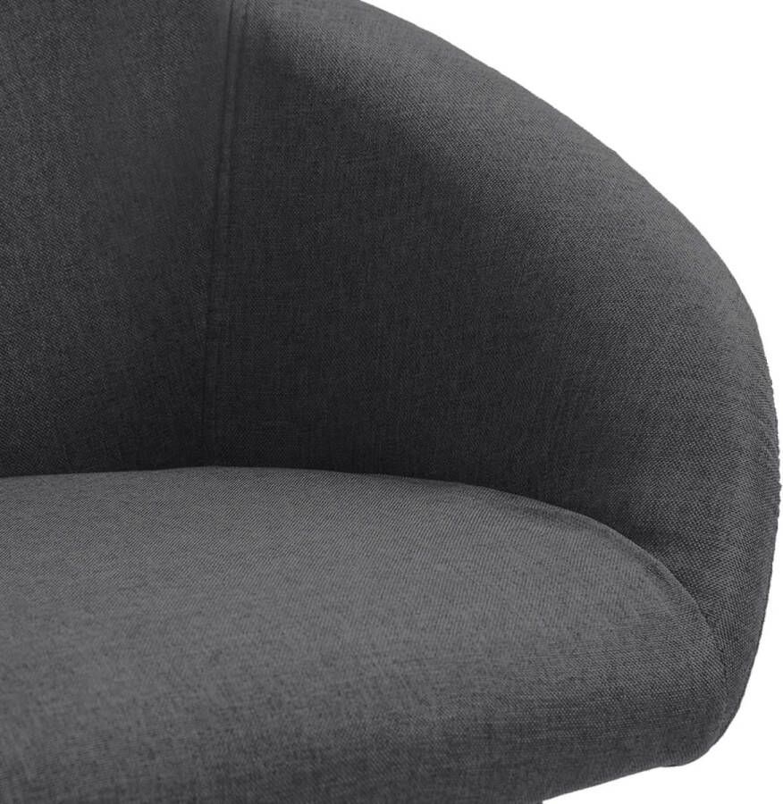 VidaXL -Eetkamerstoelen-4-st-draaibaar-stof-donkergrijs