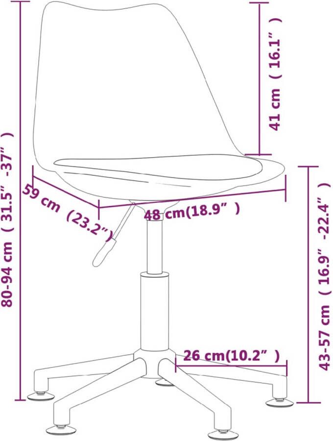 VidaXL -Eetkamerstoelen-4-st-draaibaar-stof-lichtgrijs - Foto 2