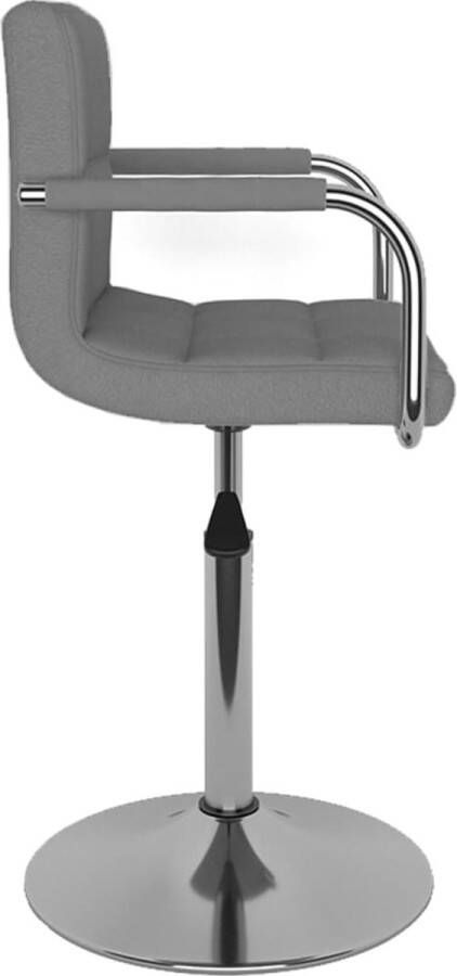 VidaXL Eetkamerstoelen draaibaar 4 st stof lichtgrijs - Foto 2