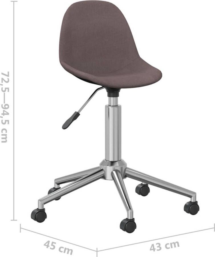 VidaXL -Eetkamerstoelen-4-st-draaibaar-stof-taupe