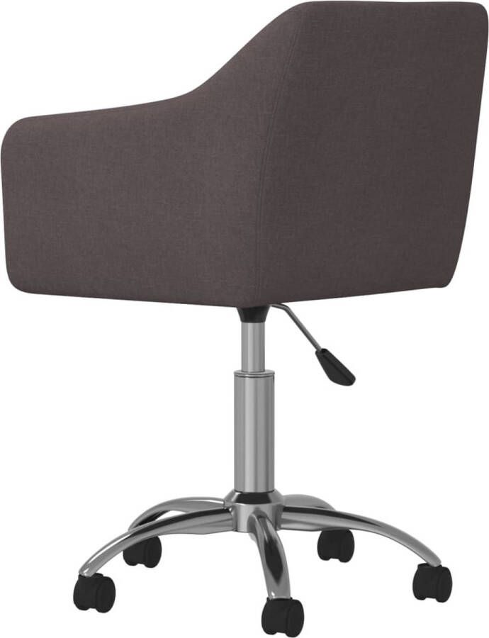 VidaXL Eetkamerstoelen 4 st draaibaar stof taupe - Foto 2