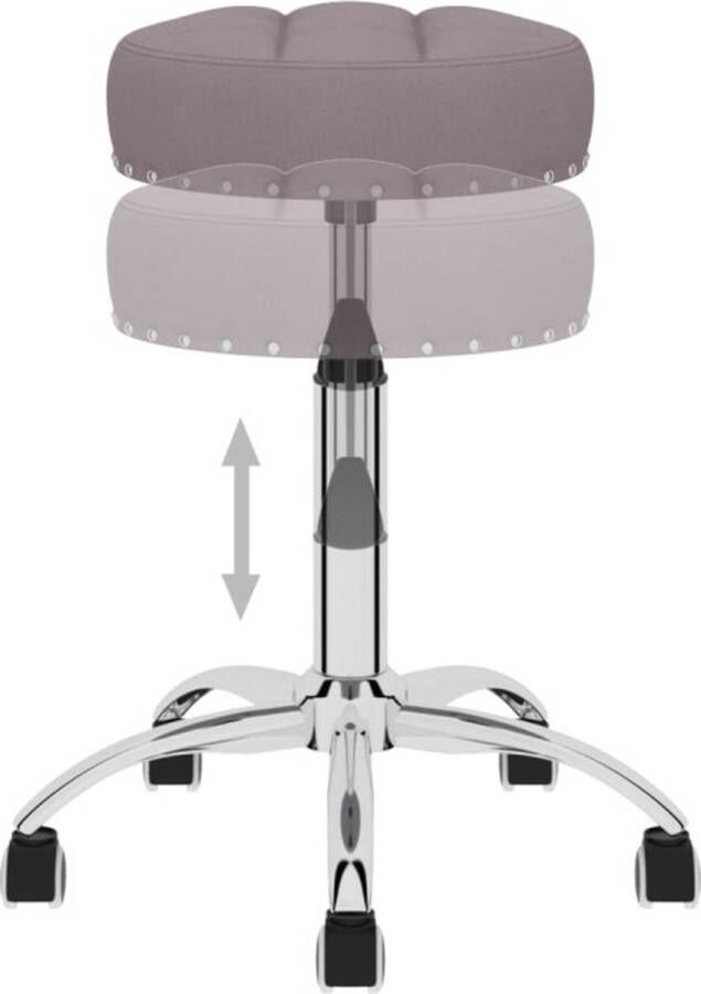 VidaXL Eetkamerstoelen 4 st draaibaar stof taupe - Foto 2