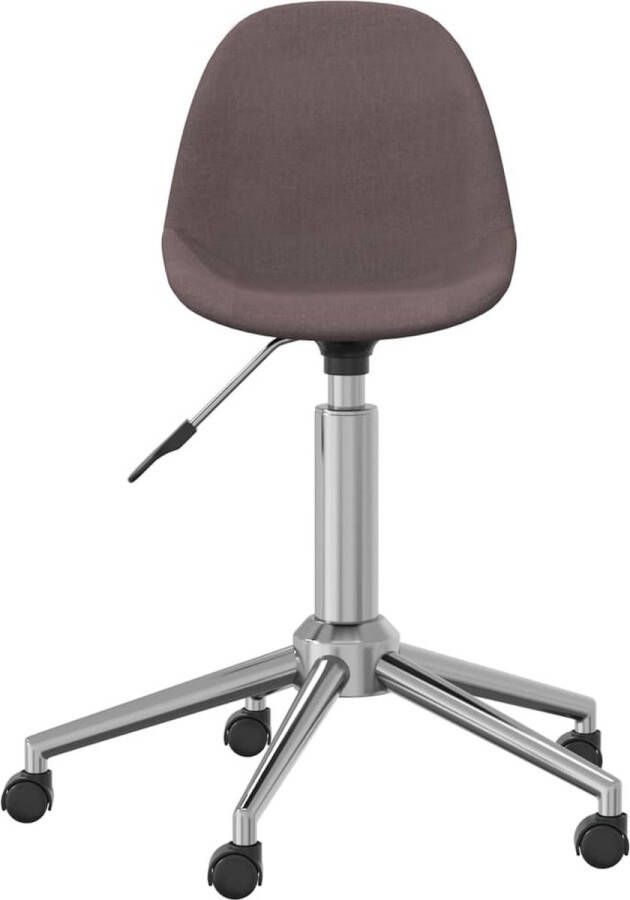 VidaXL -Eetkamerstoelen-4-st-draaibaar-stof-taupe - Foto 2