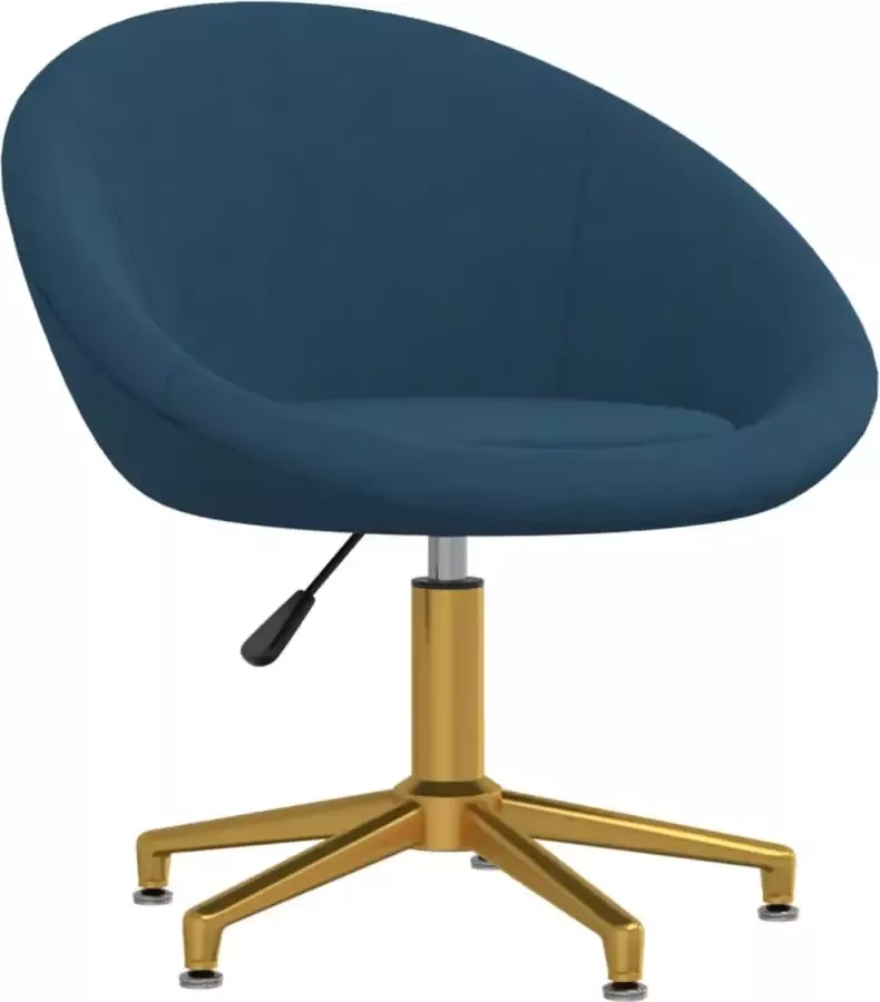 VIDAXL Eetkamerstoelen 4 st fluweel blauw