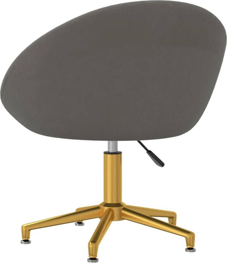 VidaXL -Eetkamerstoelen-4-st-fluweel-donkergrijs - Foto 1