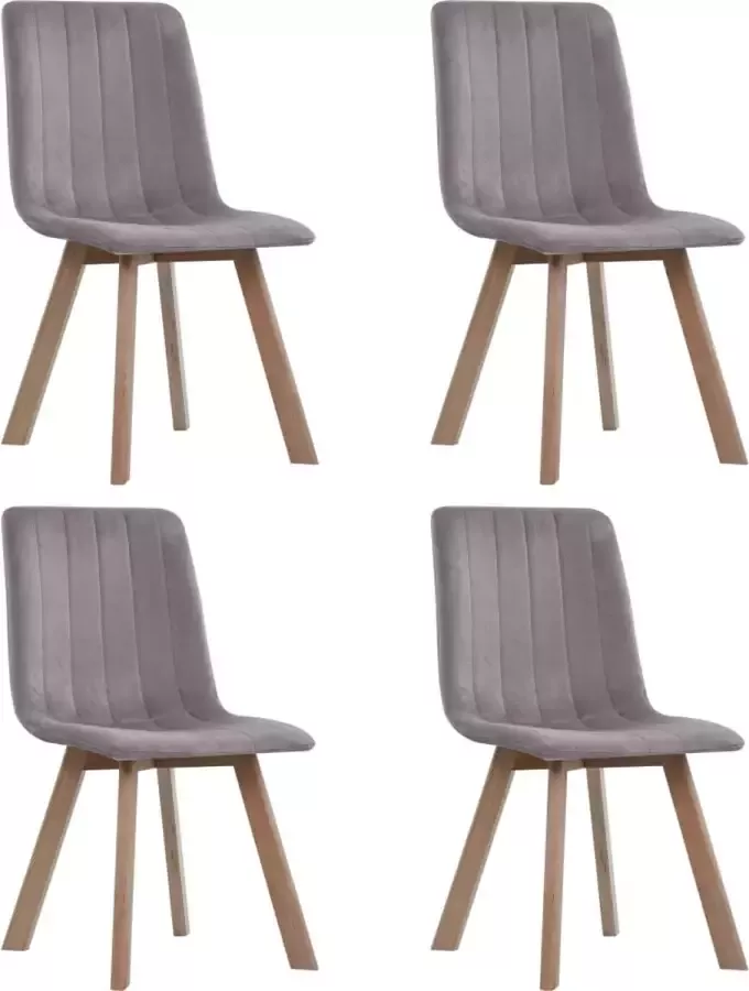 VIDAXL Eetkamerstoelen 4 st fluweel roze