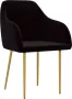 VidaXL Eetkamerstoelen 4 St Fluweel Zwart - Thumbnail 2
