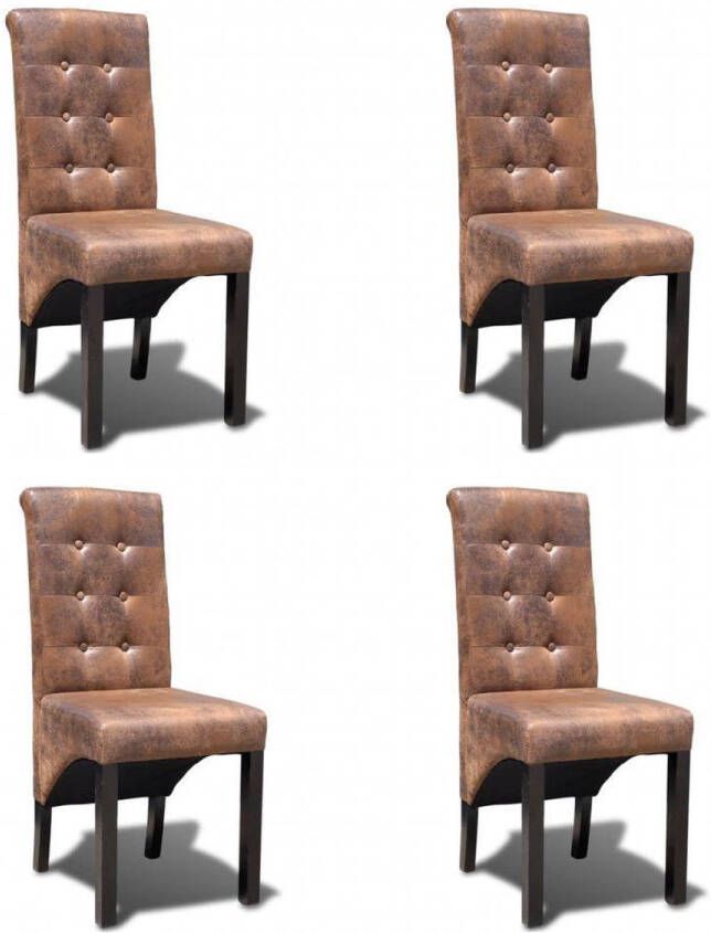 Vida XL Eetkamerstoelen 4 st kunstleer bruin SKU: V270553 - Foto 5