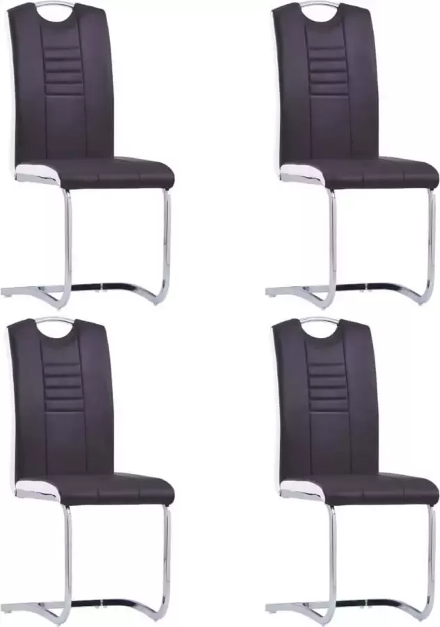 VidaXL -Eetkamerstoelen-4-st-kunstleer-bruin