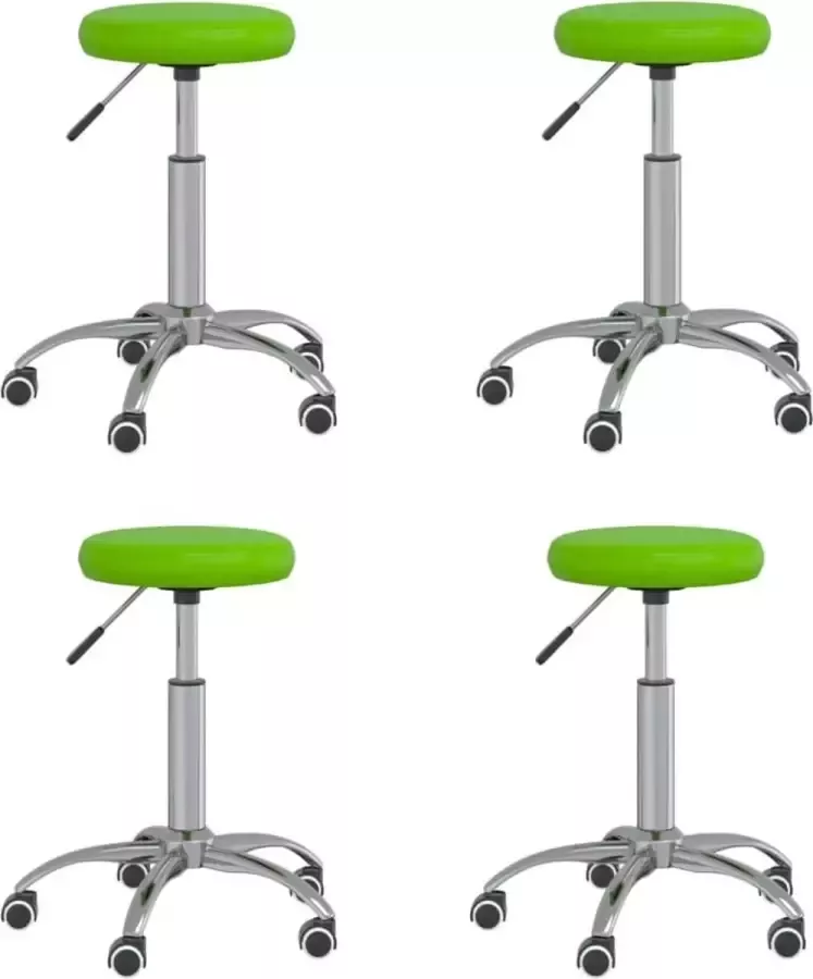 VIDAXL Eetkamerstoelen 4 st kunstleer groen - Foto 1