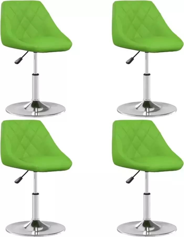 VIDAXL Eetkamerstoelen 4 st kunstleer groen