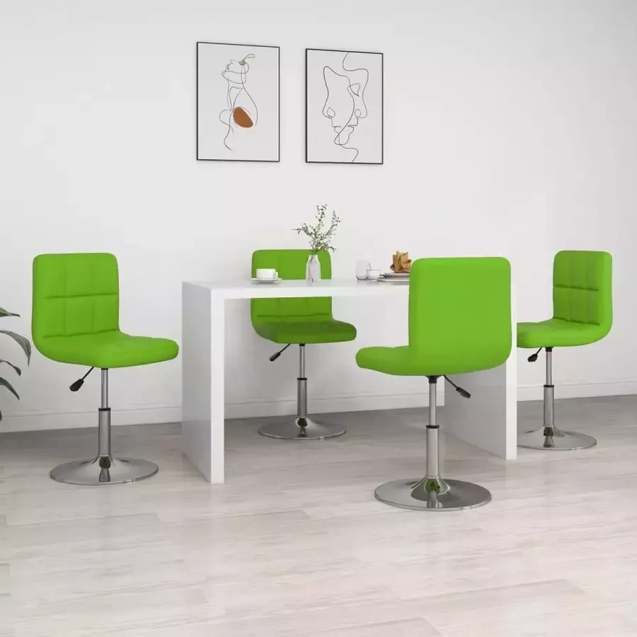 VidaXL -Eetkamerstoelen-4-st-kunstleer-groen - Foto 2