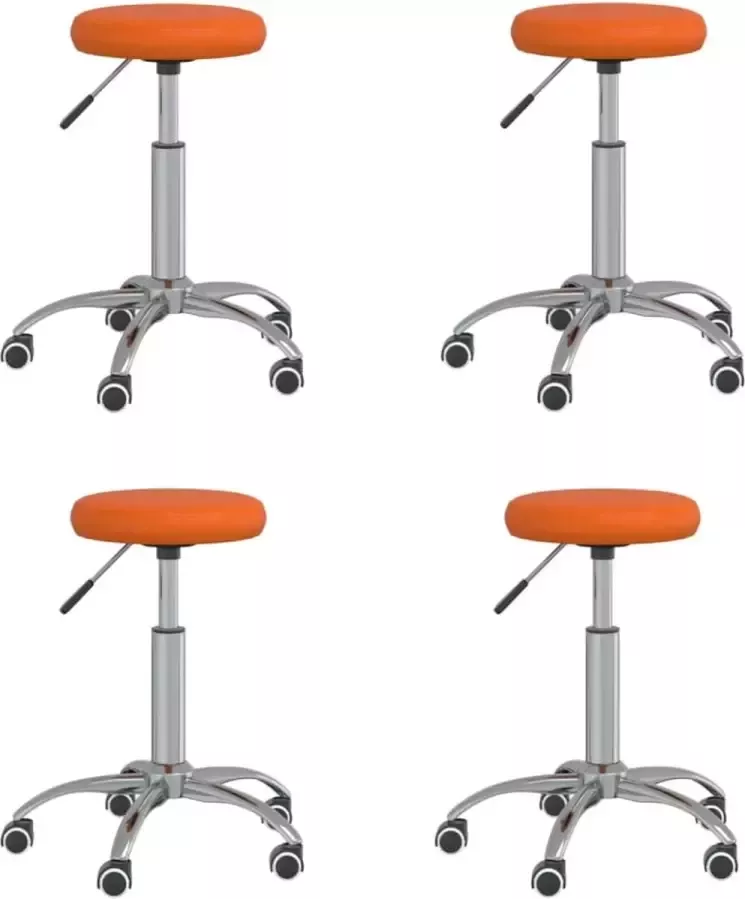 VIDAXL Eetkamerstoelen 4 st kunstleer oranje - Foto 2