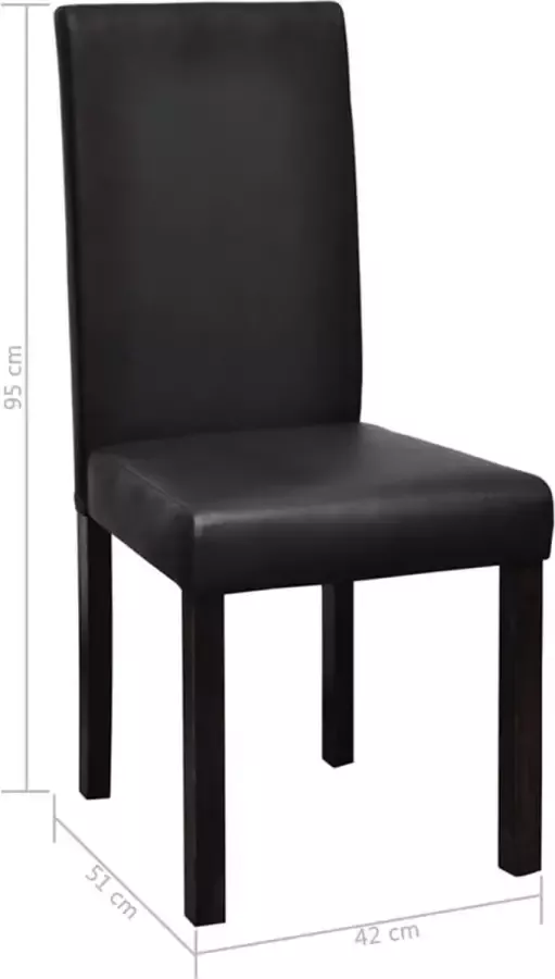 VidaXL -Eetkamerstoelen-4-st-kunstleer-zwart