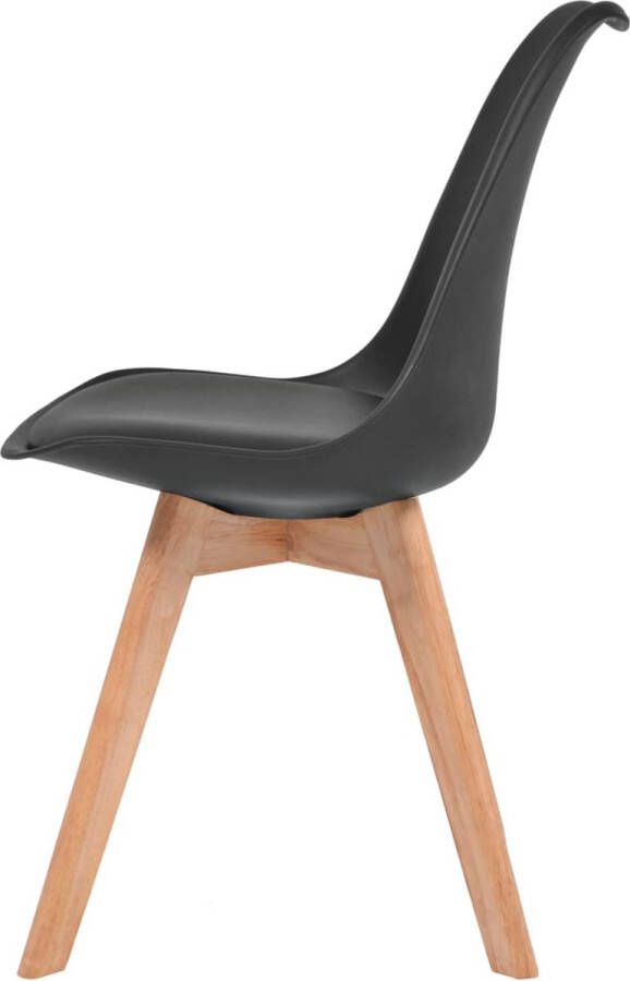 VidaXL -Eetkamerstoelen-4-st-kunststof-zwart - Foto 2
