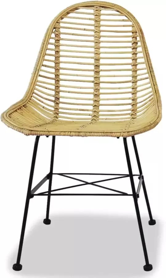 VidaXL -Eetkamerstoelen-4-st-natuurlijk-rattan - Foto 1