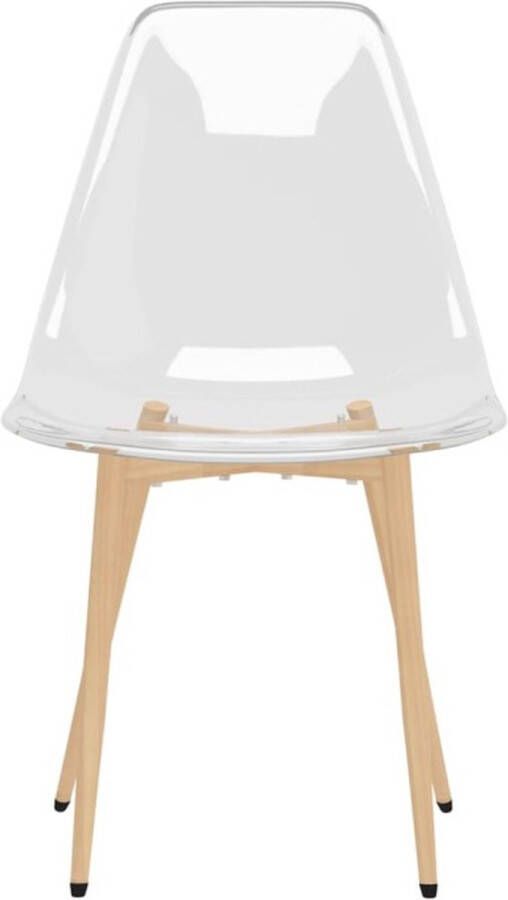 VidaXL -Eetkamerstoelen-4-st-PET-transparant - Foto 4