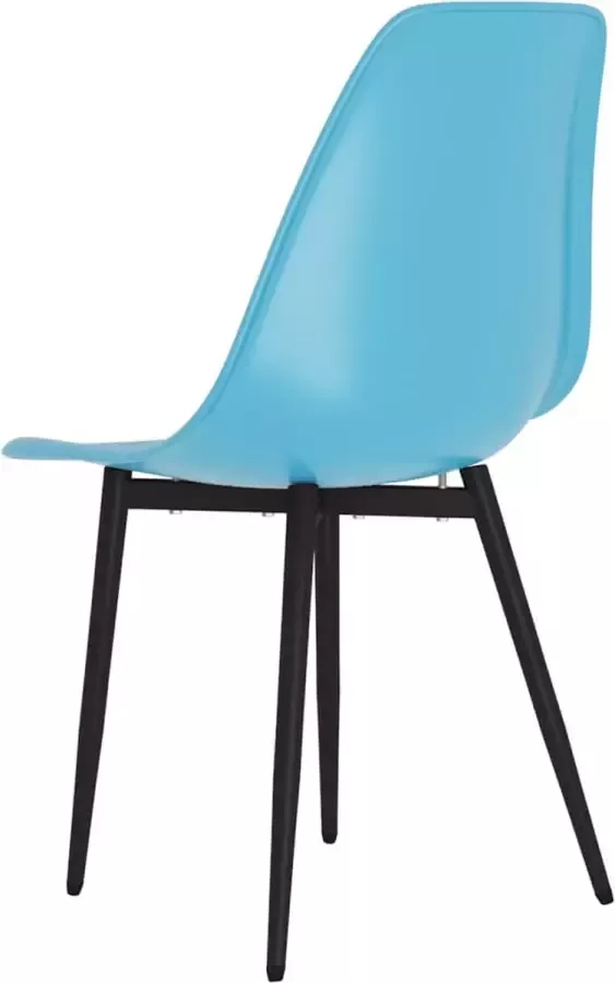 VIDAXL Eetkamerstoelen 4 st PP blauw - Foto 3