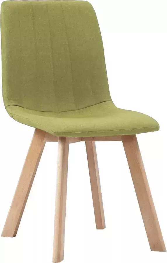 VidaXL -Eetkamerstoelen-4-st-stof-groen