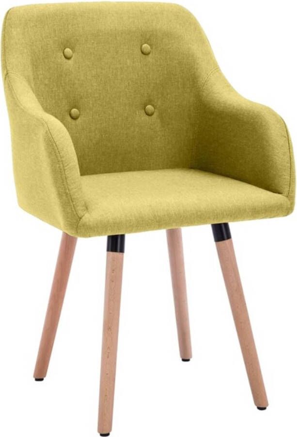 VidaXL Eetkamerstoelen 4 st stof groen