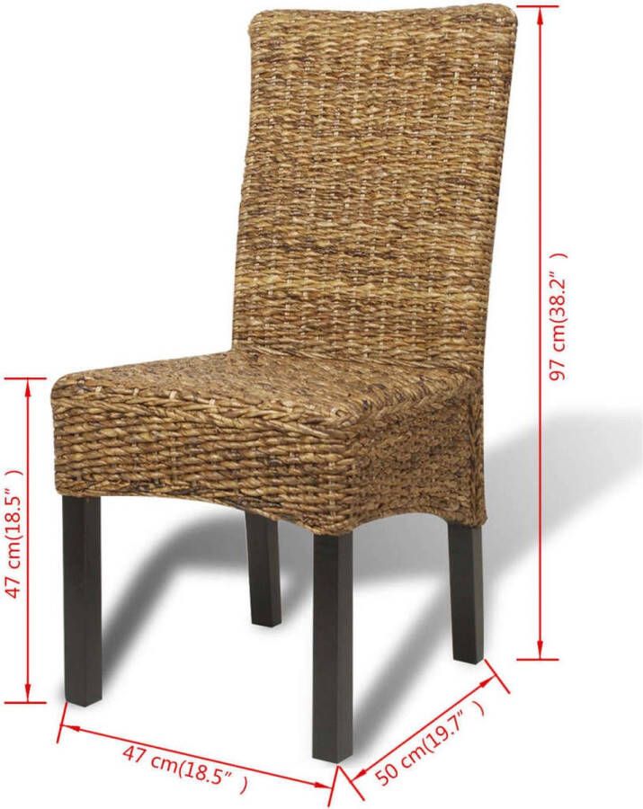 VidaXL -Eetkamerstoelen-6-st-abaca-en-massief-mangohout - Foto 3