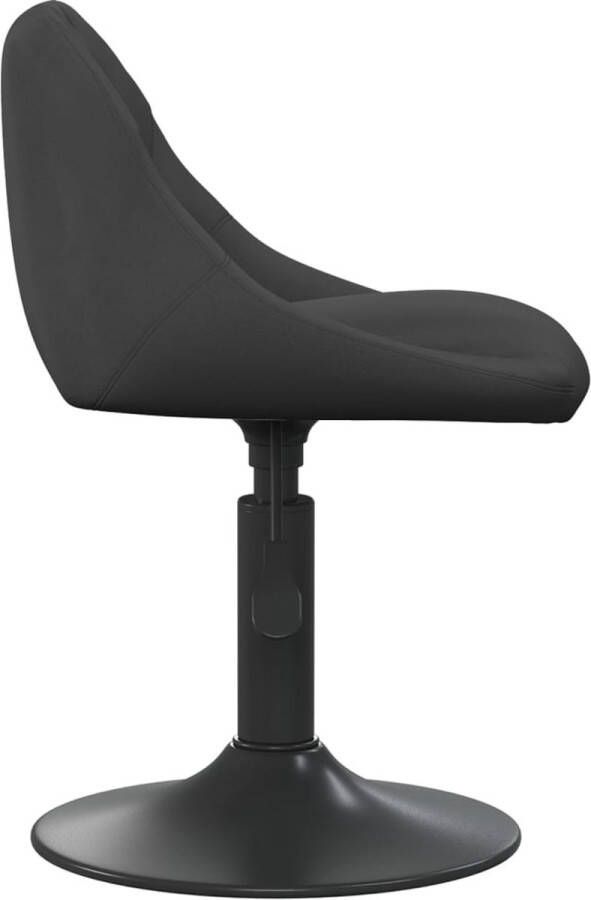 VidaXL -Eetkamerstoelen-6-st-draaibaar-fluweel-zwart - Foto 2