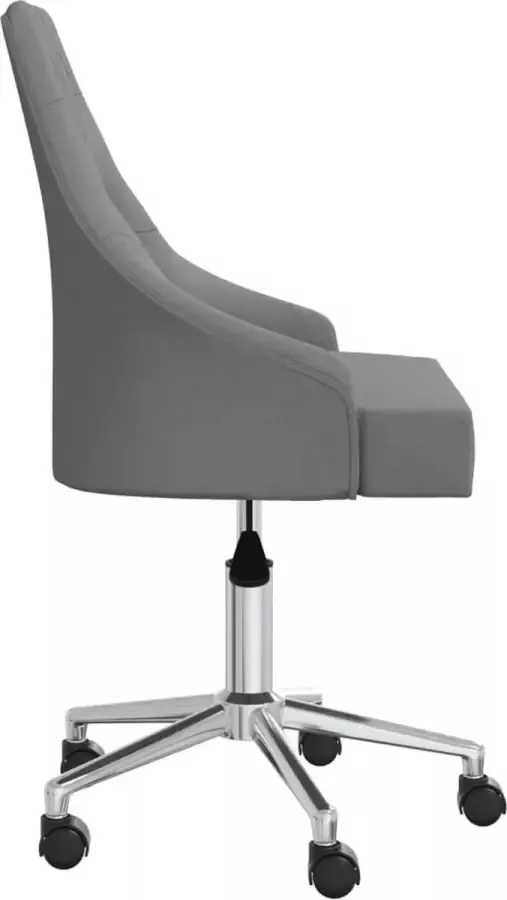 VidaXL Eetkamerstoelen 6 st draaibaar stof lichtgrijs - Foto 2